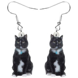 Black and white cat earrings nz