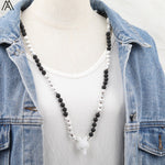 Black and white fox necklace nz