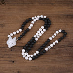 Black and white fox necklace nz