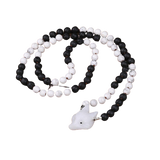 Black and white fox necklace nz