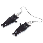 Black cat stud earrings nz