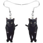Black cat stud earrings nz
