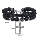 Black cross bracelet nz