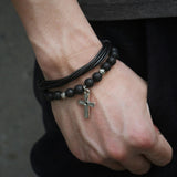 Black cross bracelet nz