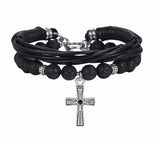 Black cross bracelet nz