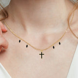 Black cross necklace nz