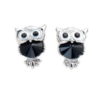 Black crystal owl earrings nz