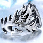 Black dragon ring 51.5 mm / Silver nz