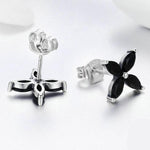 Black flower earrings nz