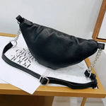 Black leather bum bag for women nz