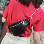 Black leather bum bag for women nz