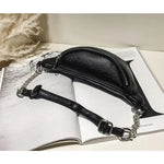 Black leather bum bag for women nz