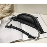 Black leather bum bag for women nz