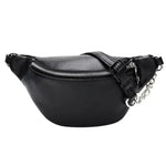 Black leather bum bag for women nz