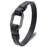 Black leather clasp bracelet nz