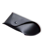 Black leather glasses case Smooth nz