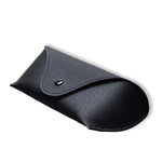 Black leather glasses case Textured nz