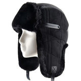 Black leather ushanka nz
