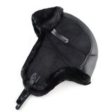 Black leather ushanka nz