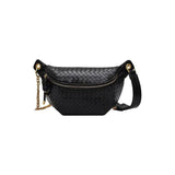 Black leather waist bag for women nz