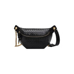 Black leather waist bag for women nz