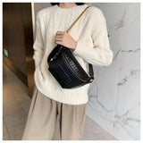 Black leather waist bag for women nz