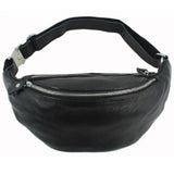 Black leather waist bag nz
