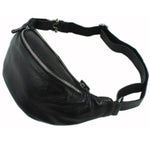 Black leather waist bag nz