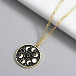 Black moon phases necklace nz