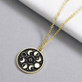 Black moon phases necklace nz