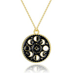 Black moon phases necklace nz