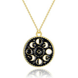 Black moon phases necklace nz