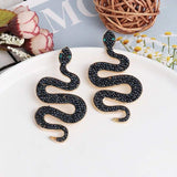 Black Pearl Snake Earrings nz