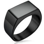 Black signet ring 7 (54 mm) / Style 1 nz