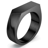 Black signet ring 7 (54 mm) / Style 2 nz