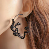 Black Snake Drop Earrings nz