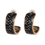Black snake shaped earrings nz
