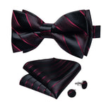 Black striped bow tie Pink and black stripes nz