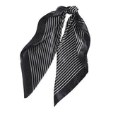 Black striped hair scarf nz