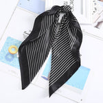 Black striped hair scarf nz