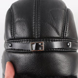 Black vegan leather ushanka nz