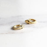 Black zirconia snake earrings nz
