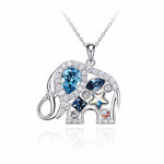 Blue and white crystal elephant pendant nz