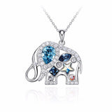 Blue and white crystal elephant pendant nz