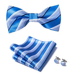 Blue and white striped bow tie nz