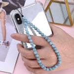 Blue beaded phone strap nz