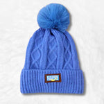 Blue beanie with pompom nz