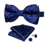 Blue bow tie Electric blue paisley nz