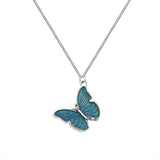 Blue butterfly necklace nz
