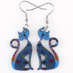 Blue cat earrings nz